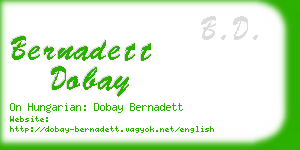 bernadett dobay business card